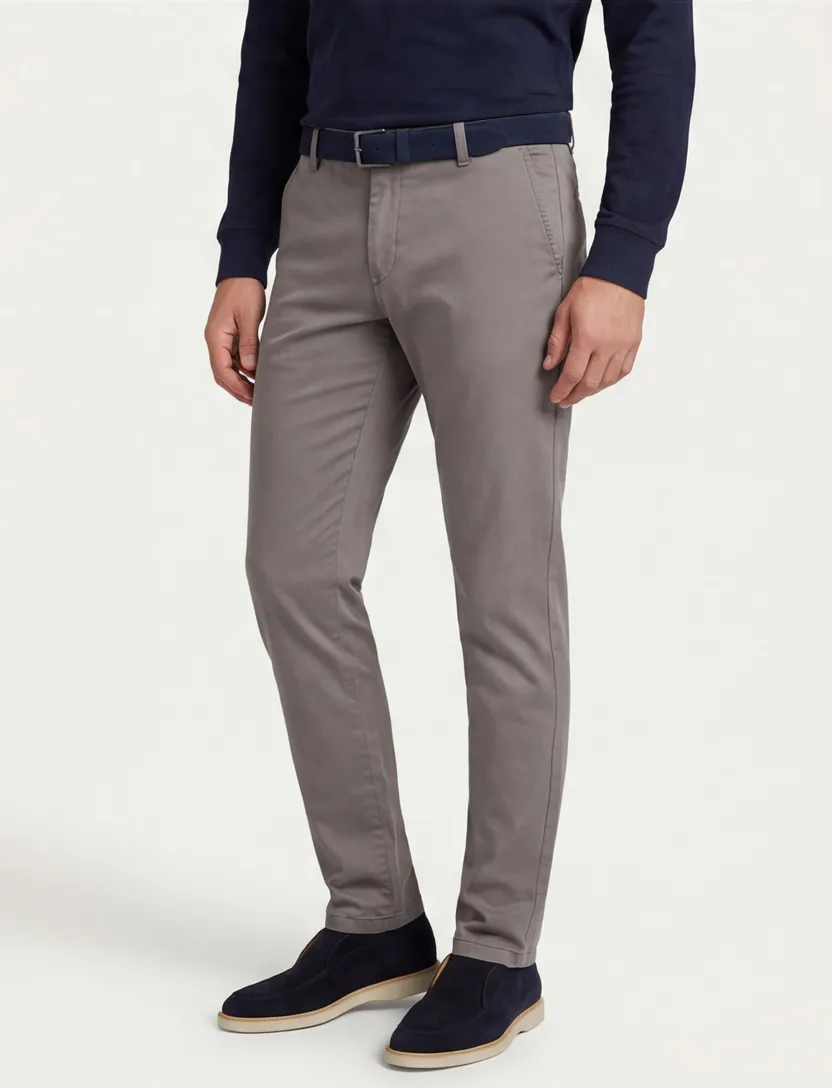 Vanguard broek grijs V9 Dobbey Stretch Regular Fit effen