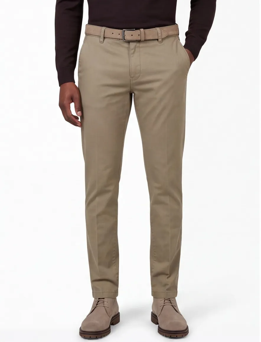 Vanguard broek bruin V9 Dobbey Stretch Regular Fit effen