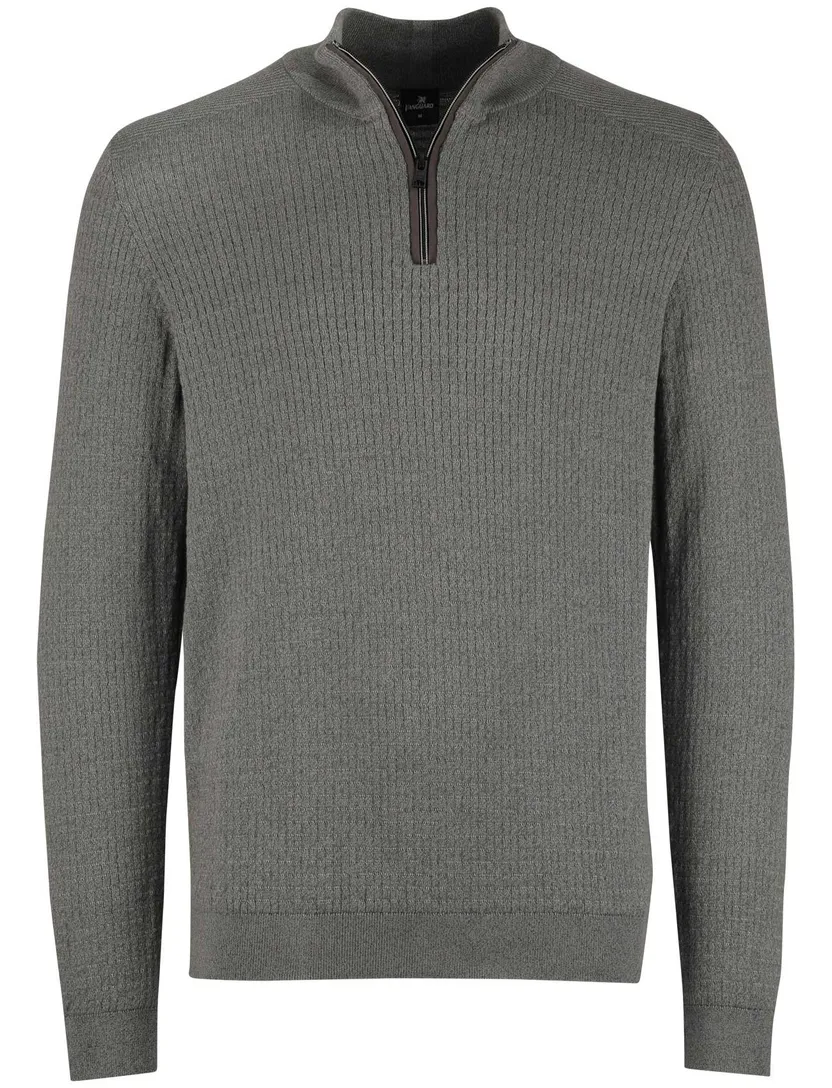 Vanguard half zip trui groen katoen