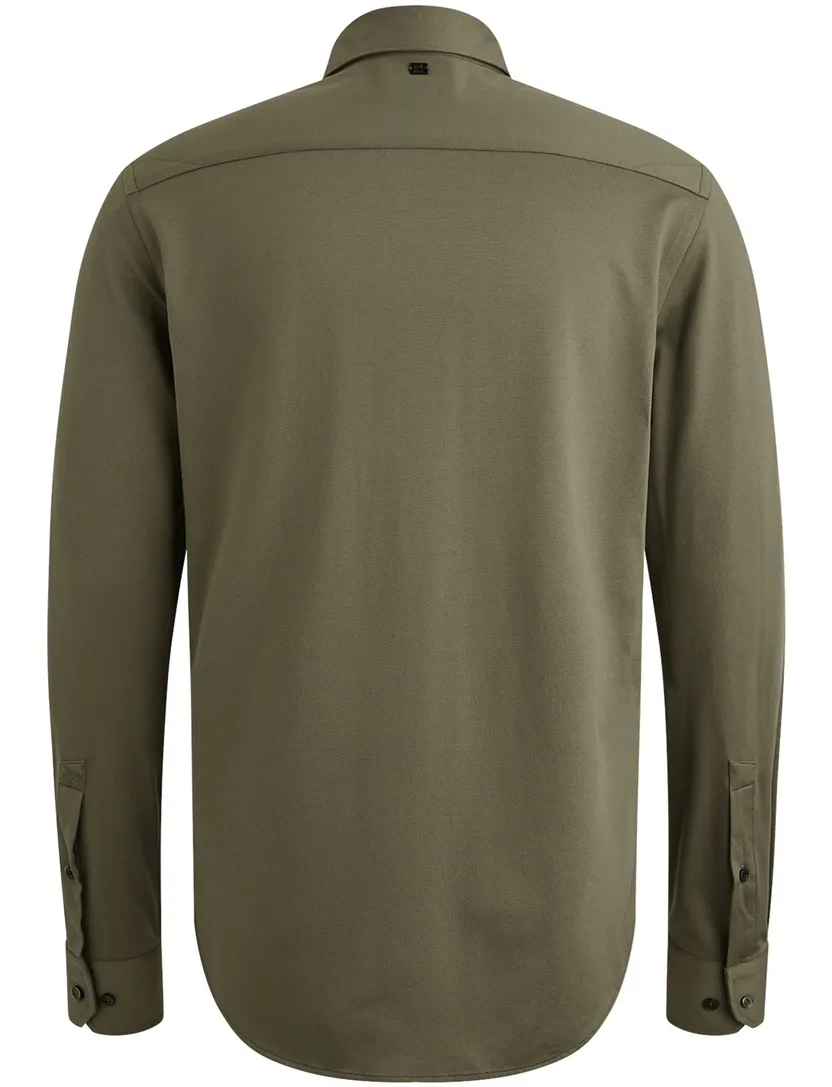 casual jersey overhemd Vanguard groen