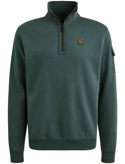 PME Legend PME Legend sweater groen effen normale fit katoen