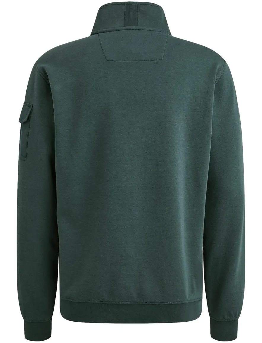 PME Legend sweater groen effen normale fit katoen