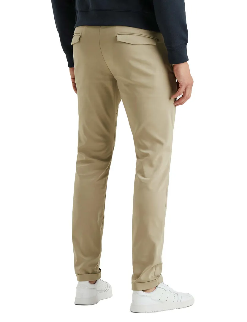Cast Iron chino beige katoen effen