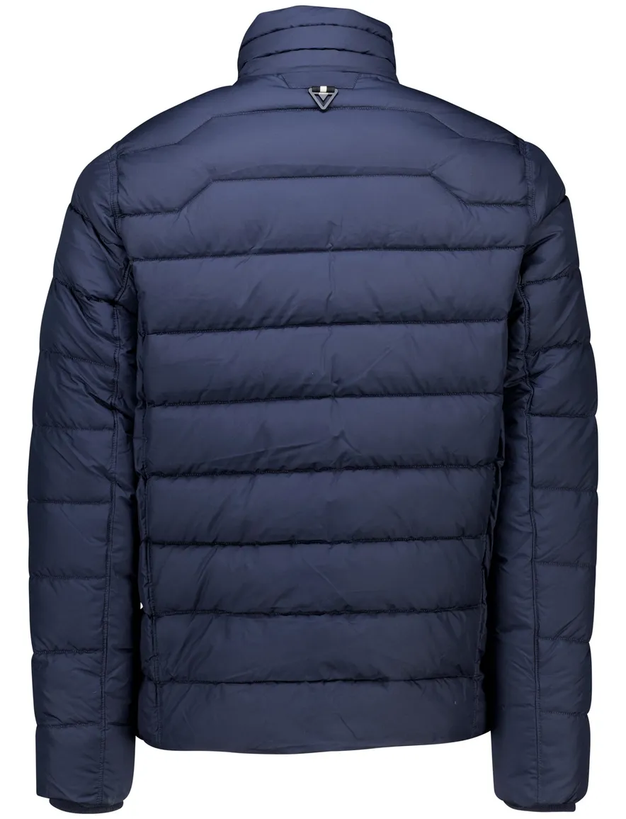Vanguard winterjas donkerblauw effen normale fit