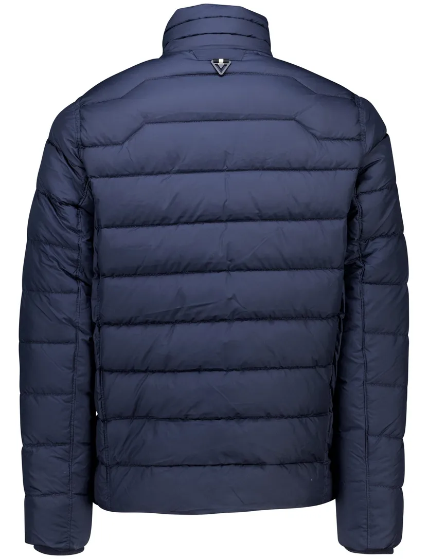 Vanguard winterjas effen donkerblauw normale fit