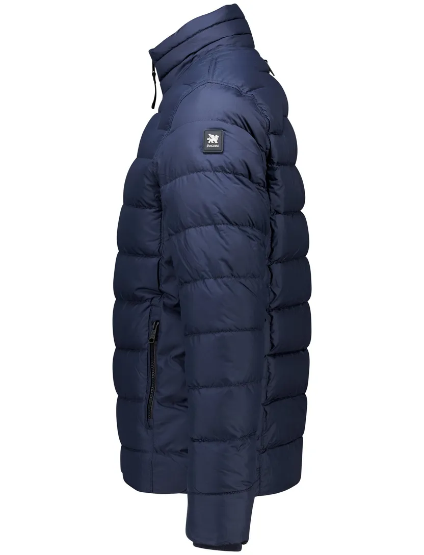 Vanguard winterjas effen donkerblauw normale fit