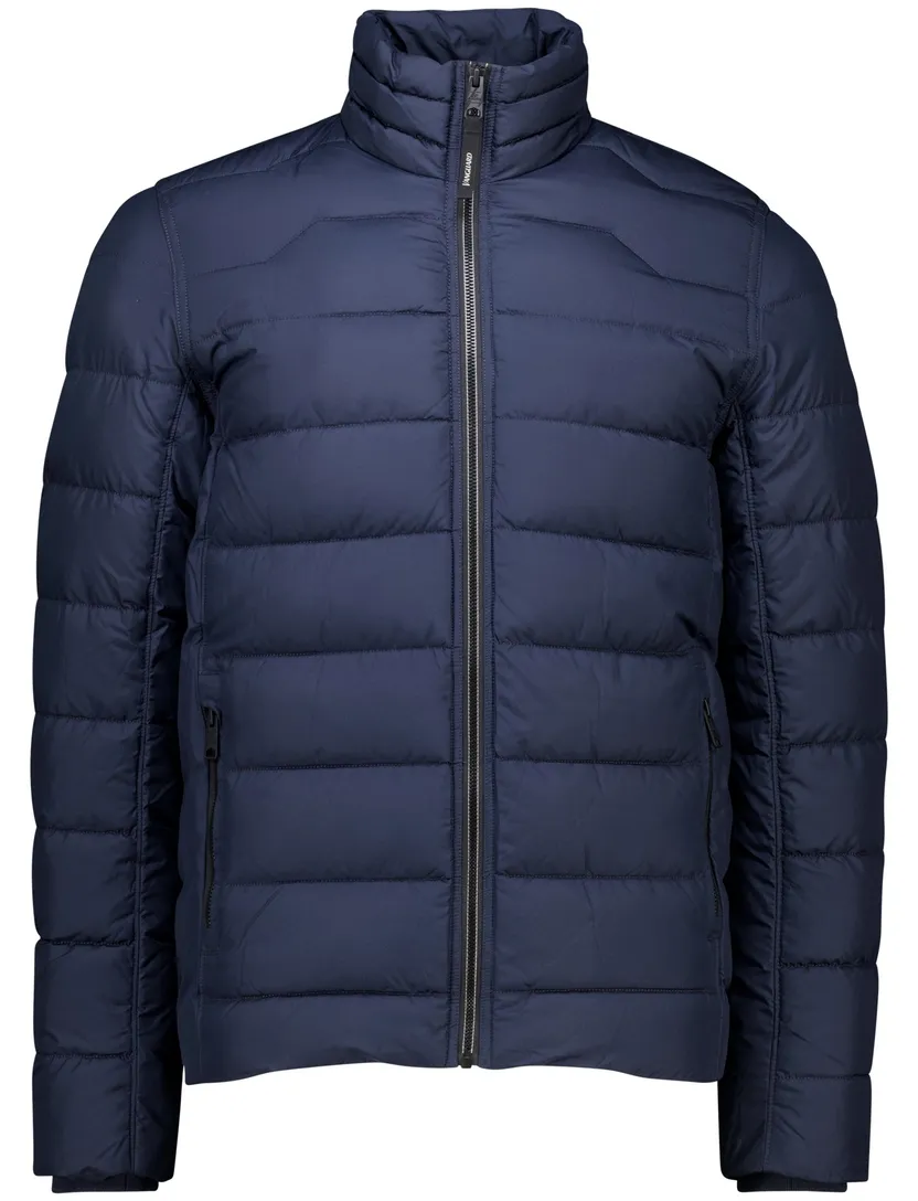 Vanguard winterjas effen donkerblauw normale fit