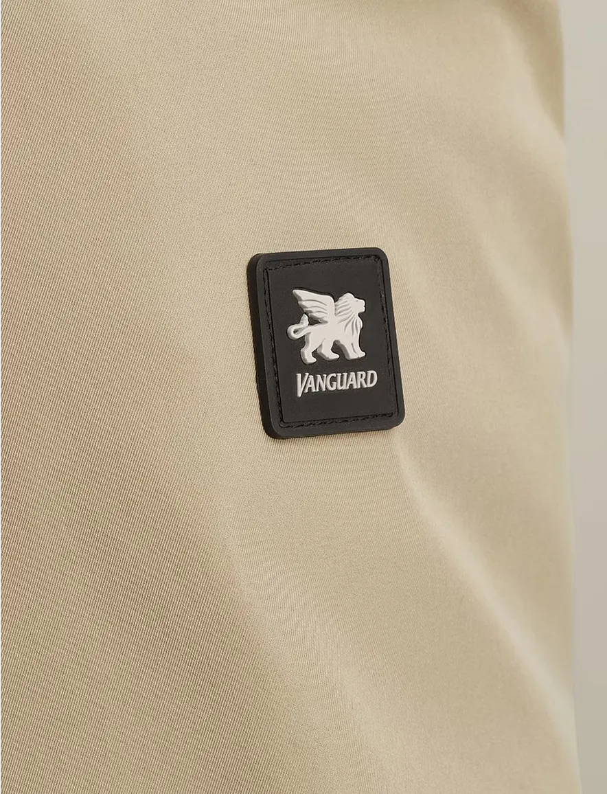 Vanguard Winterjas Beige effen een borstzak