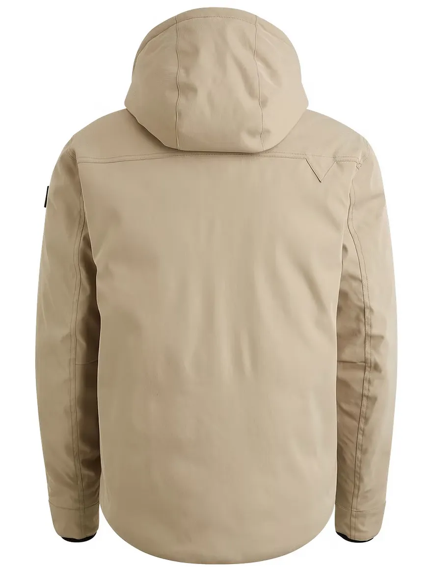 Vanguard Winterjas Beige effen een borstzak