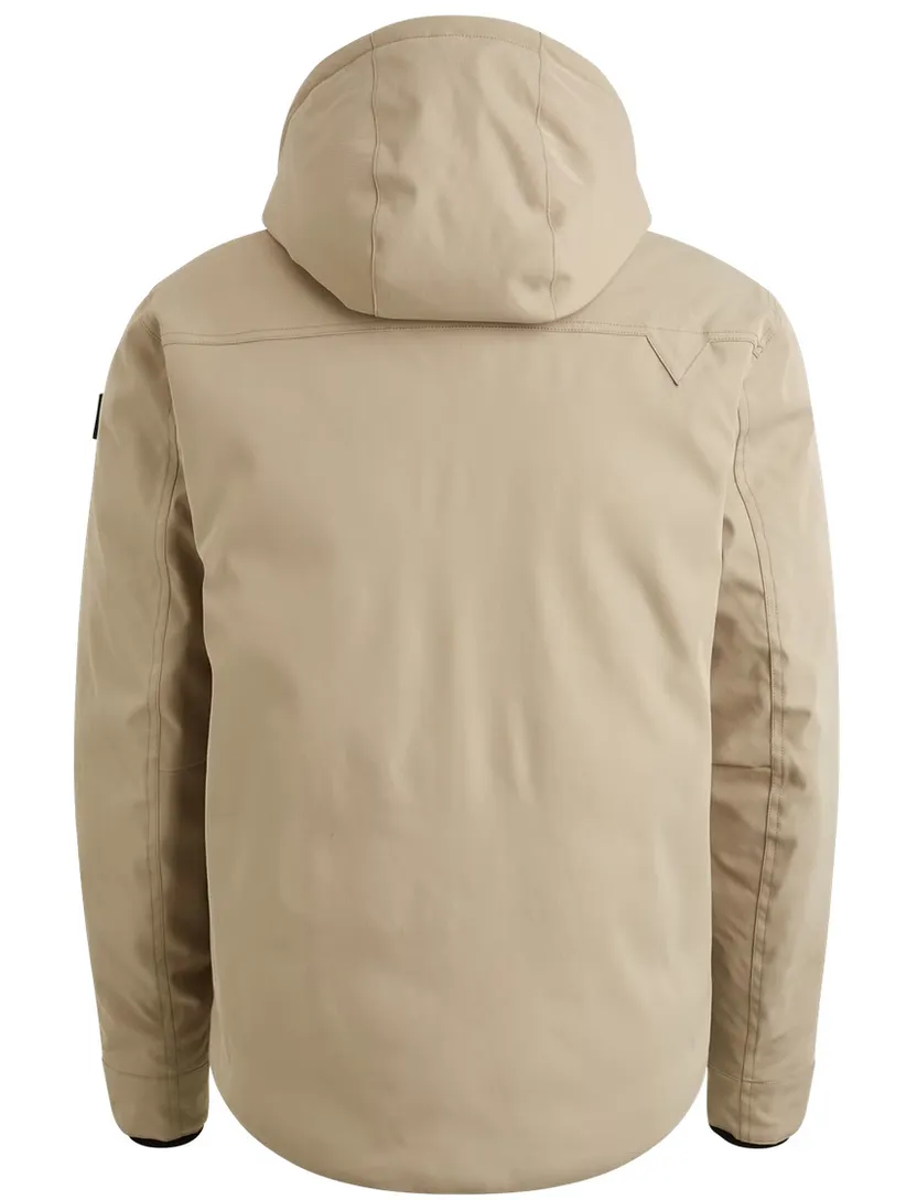 Winterjas Vanguard Beige effen een borstzak