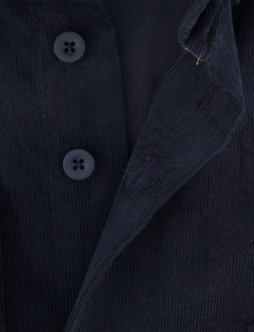 Eden Valley corduroy overhemd donkerblauw