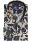 Eden Valley overhemd ml 7 beige donkerblauw print