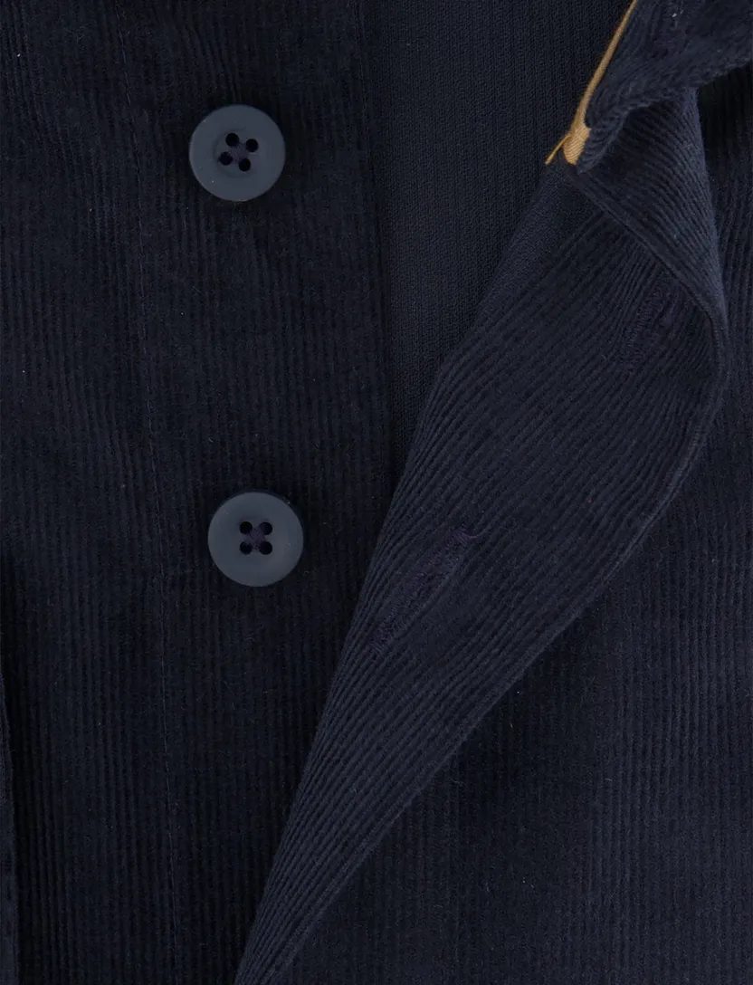 Eden Valley overhemd ml 7 donkerblauw corduroy button-down
