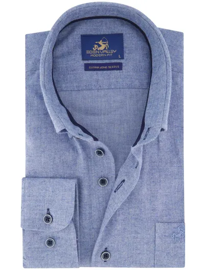 Eden Valley Eden Valley Overhemd Mouwlengte 7 licht blauw modern fit
