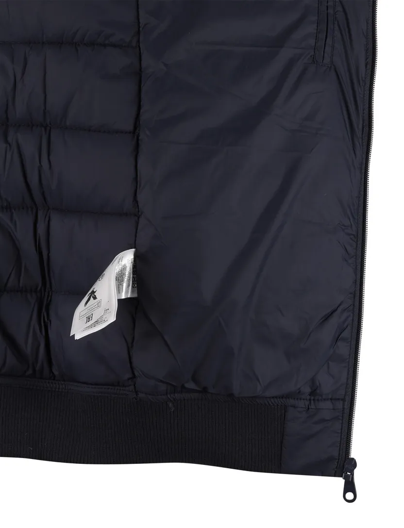 Lyle & scott winterjas donkerblauw gewatteerd effen