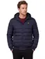 Lyle & scott winterjas donkerblauw gewatteerd effen