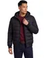 Lyle & scott winterjas effen zwart gewatteerd normale fit