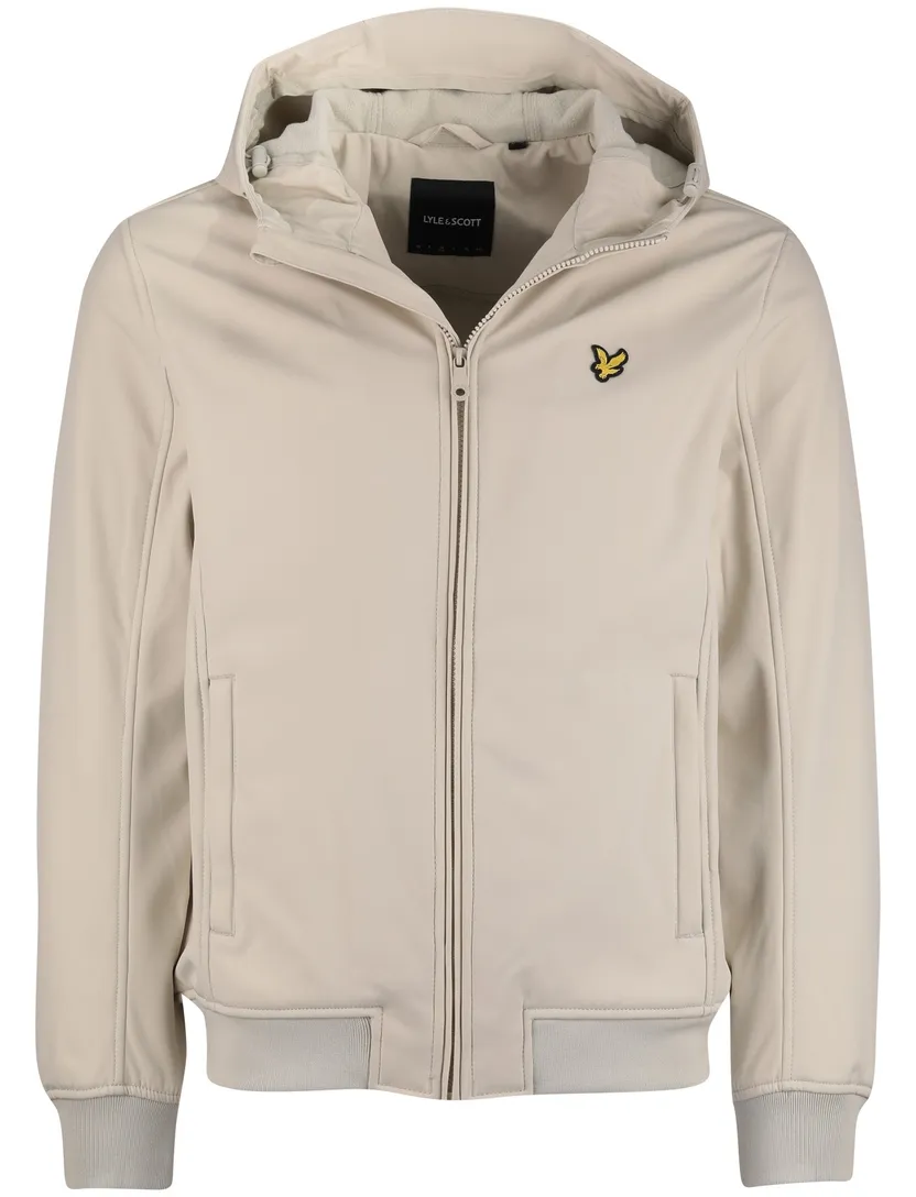 Lyle & scott winterjas beige effen softshell normale fit
