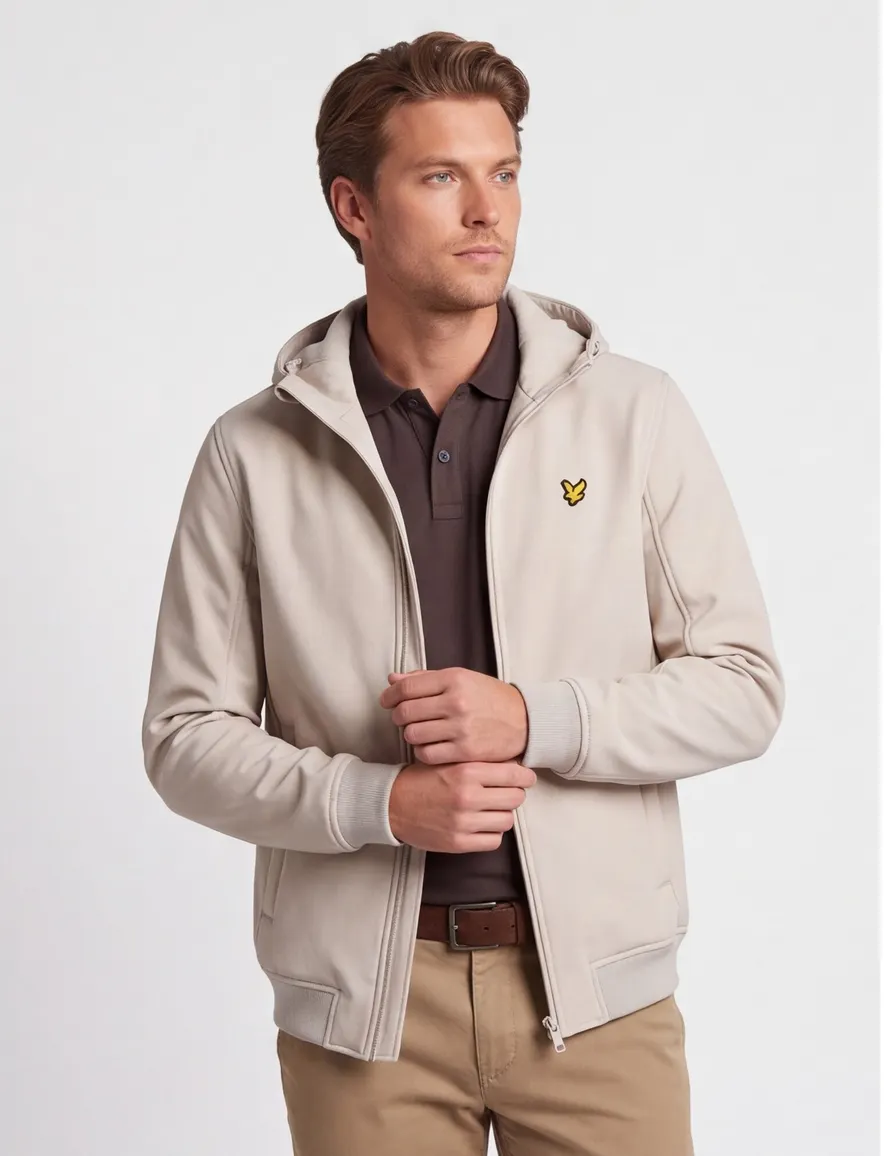 Lyle & Scott jas beige soft shell