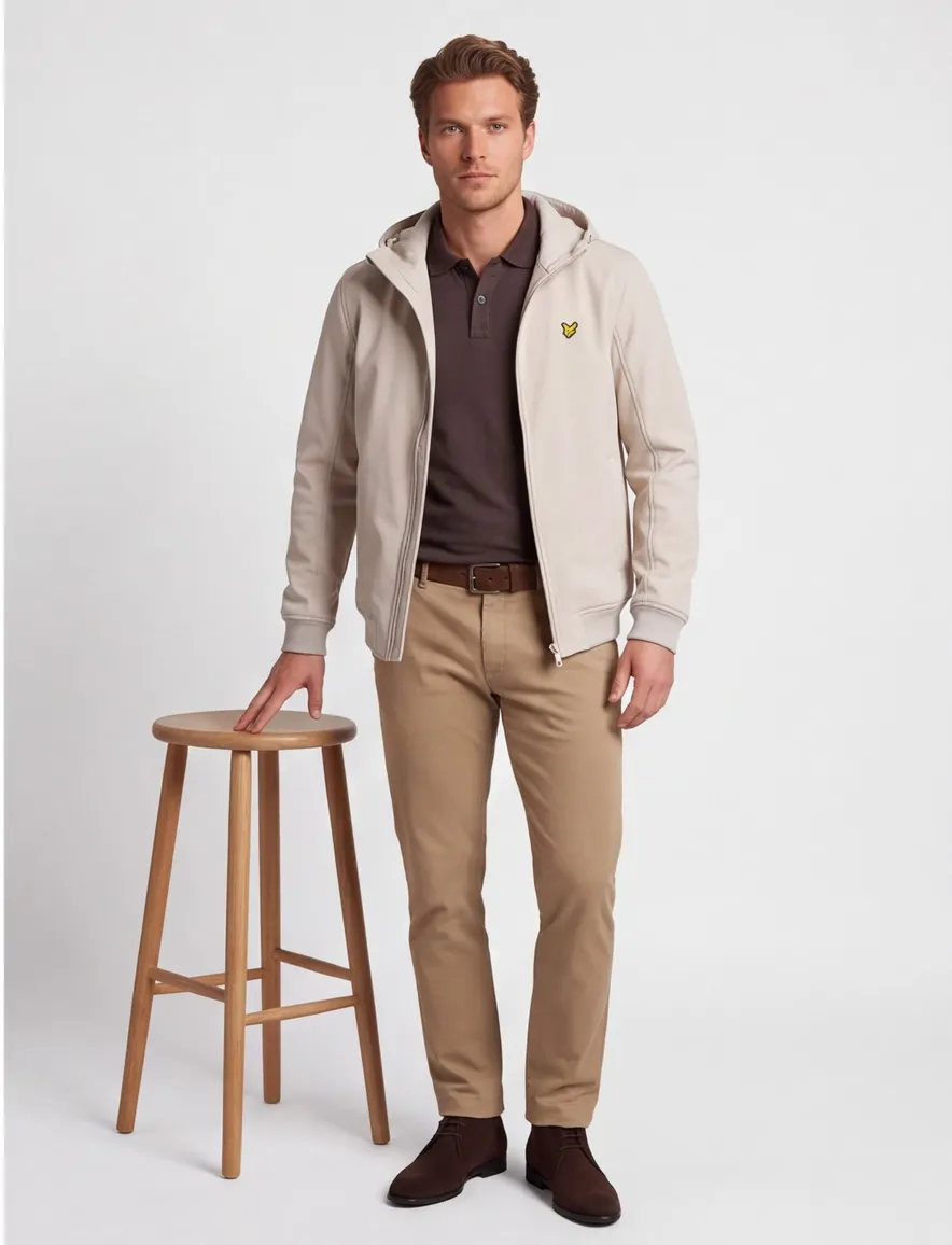 Lyle & Scott jas beige soft shell