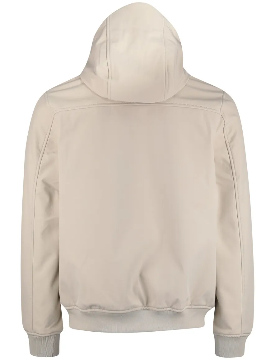 Lyle & scott winterjas effen beige softshell