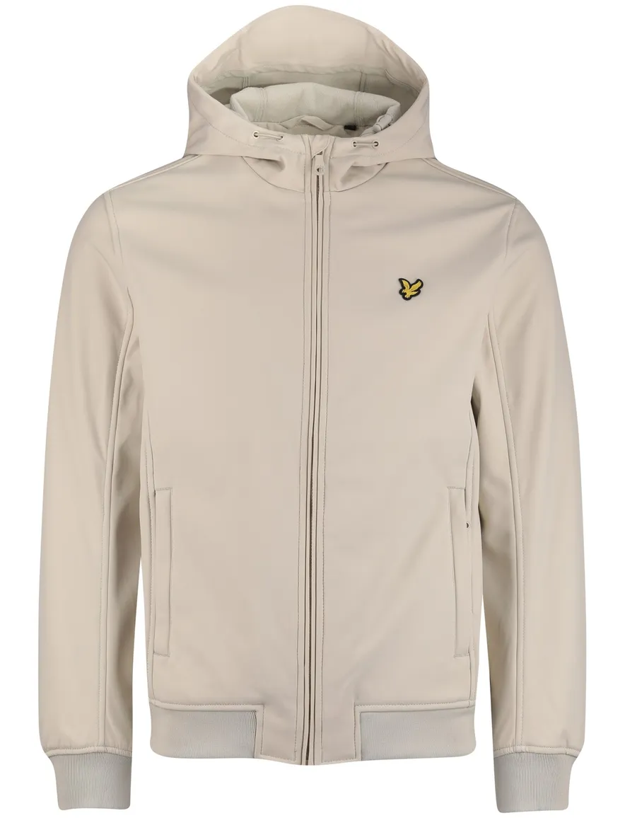 Lyle & scott winterjas effen beige softshell
