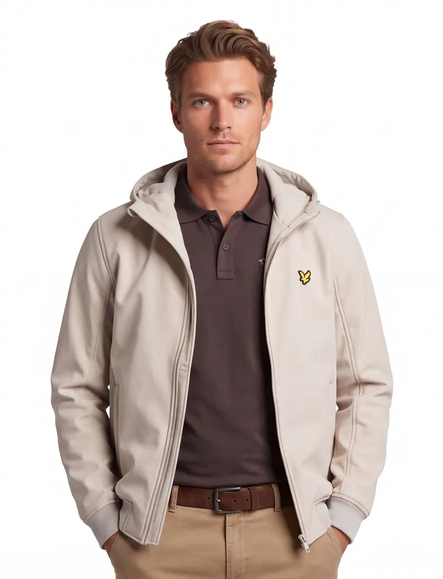 Lyle & Scott jas beige soft shell