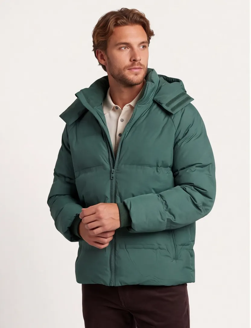 Lyle & Scott winterjas capuchon groen