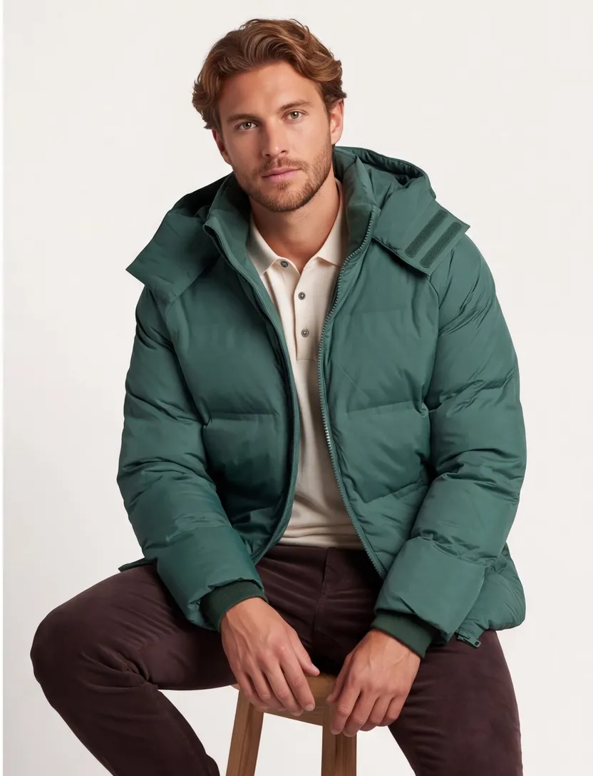 Lyle & Scott winterjas capuchon groen