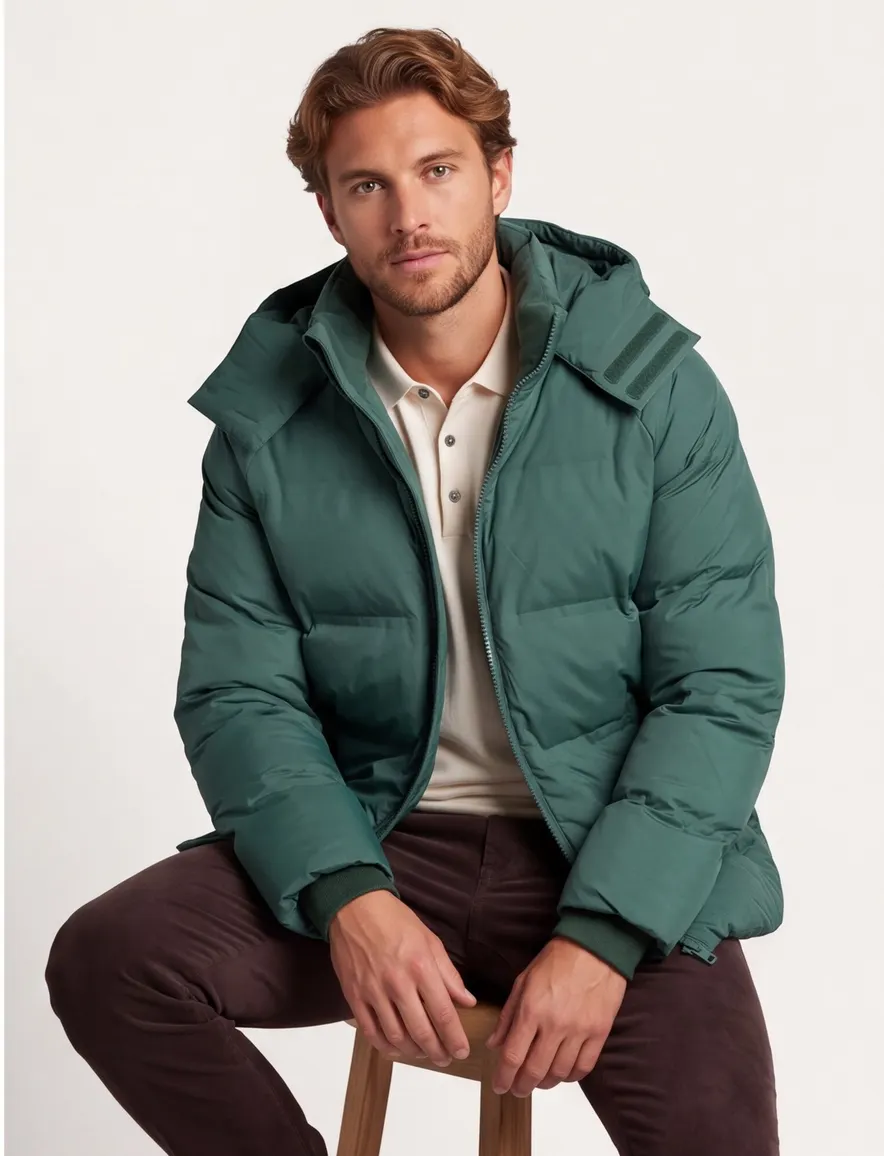 winterjas groen Lyle & Scott