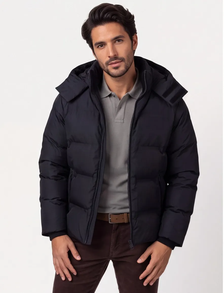 winterjas donkerblauw Lyle & Scott