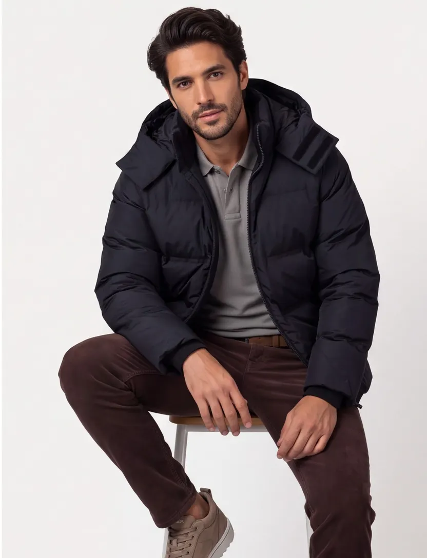 winterjas Lyle & Scott donkerblauw