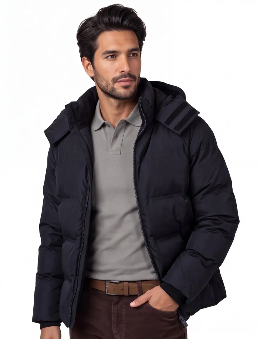 winterjas donkerblauw Lyle & Scott