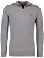 Lyle & Scott trui grijs effen half zip katoen