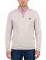 Lyle & Scott trui beige effen slim fit katoen