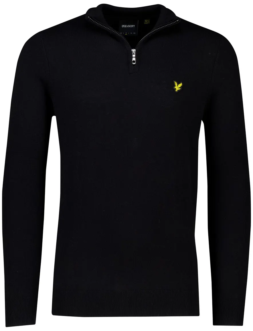 Lyle & Scott trui zwart effen slim fit