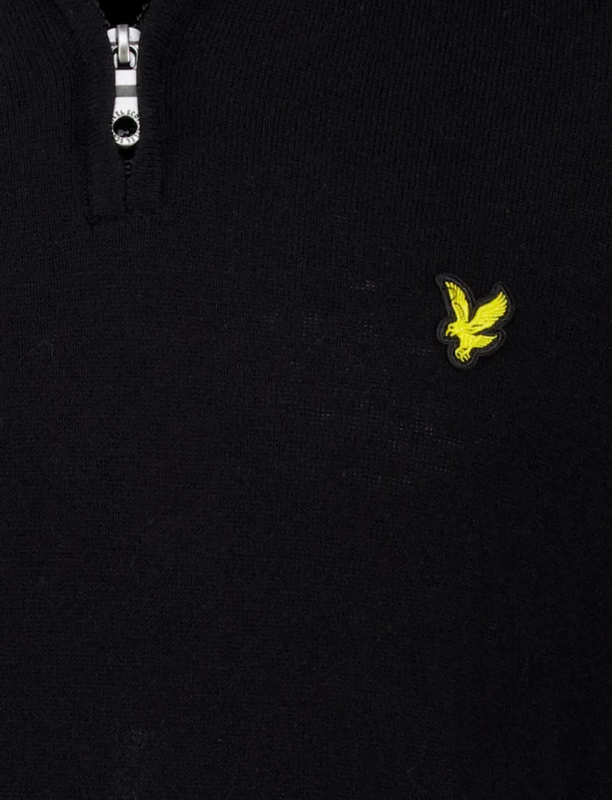 Lyle & Scott trui zwart effen slim fit