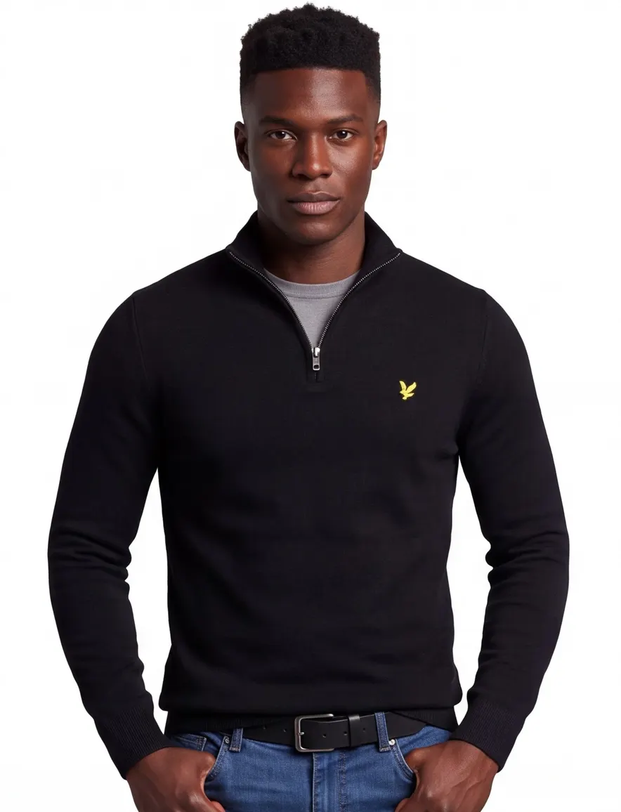 trui zwart Lyle & Scott