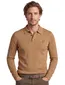 Lyle & Scott trui bruin merinowol polo hals