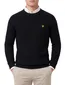 Lyle & Scott trui zwart gebreid katoen slim fit effen
