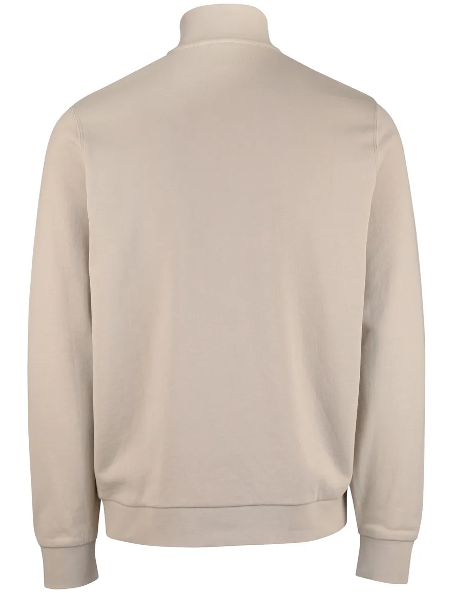 Lyle & Scott half zip trui beige normale fit