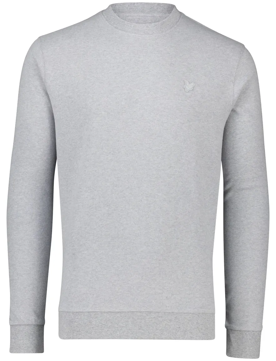 Lyle & Scott sweater grijs katoen ronde hals