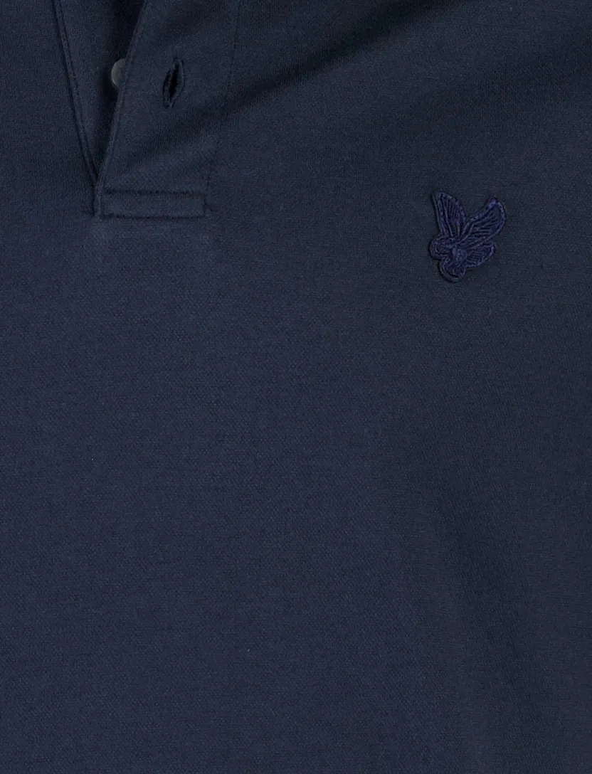 Lyle & Scott korte mouw polo donkerblauw normale fit