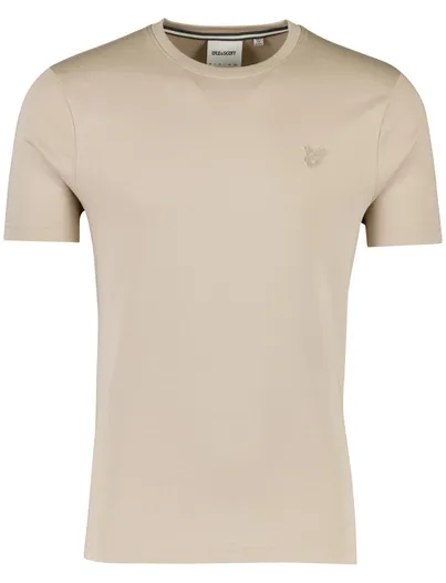Lyle & Scott Lyle & scott t-shirt beige ronde hals