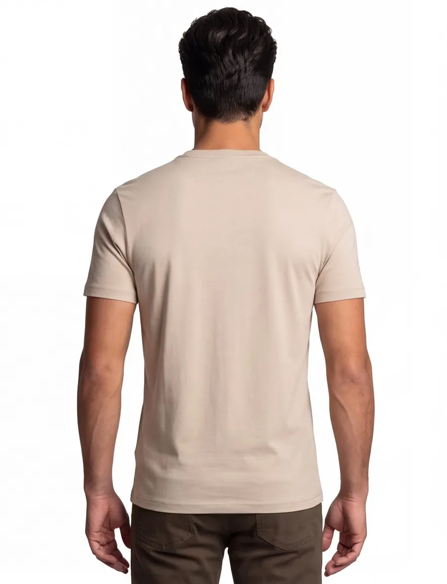 Lyle & scott t-shirt beige ronde hals
