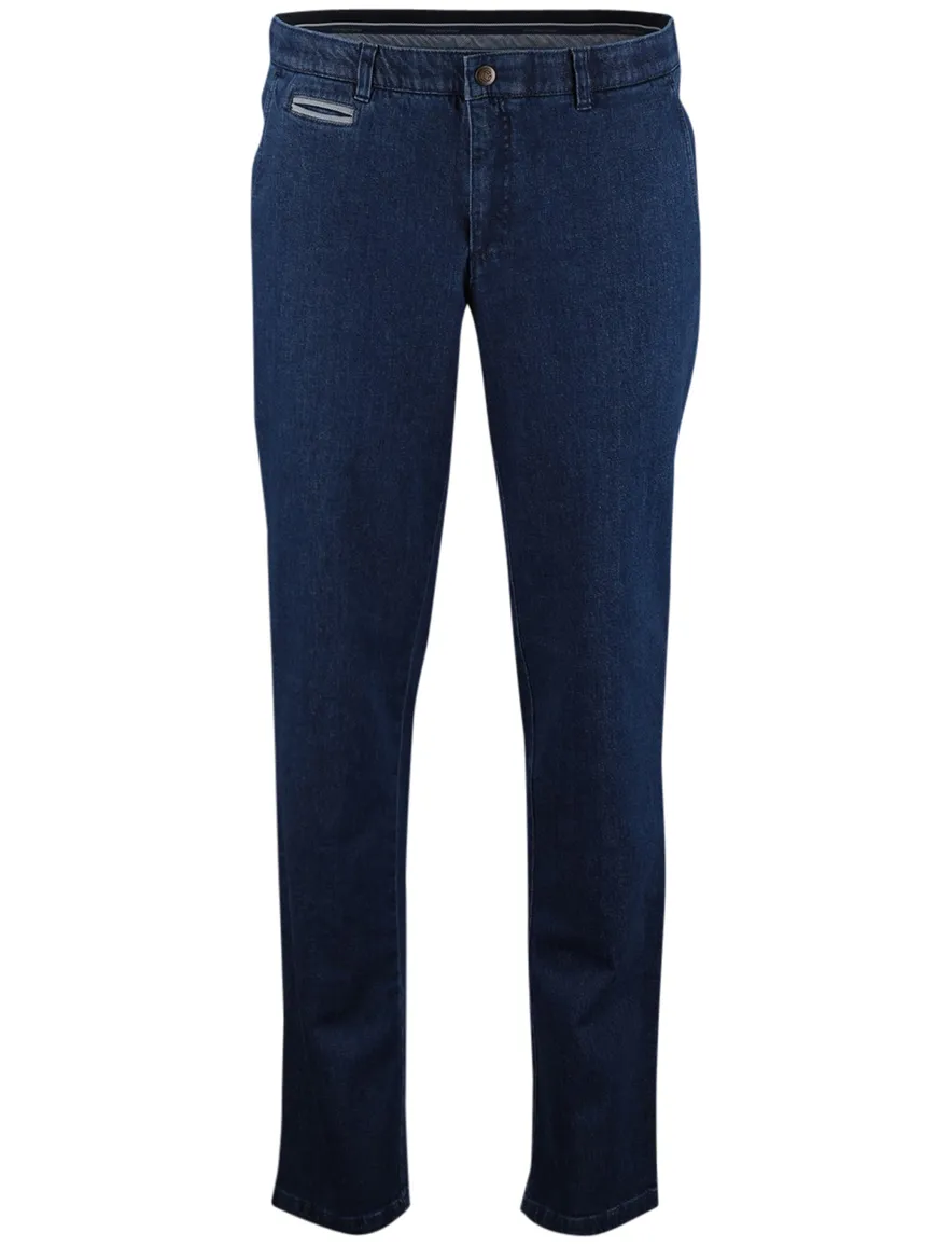 Denim COM4 chino donkerblauw normale fit