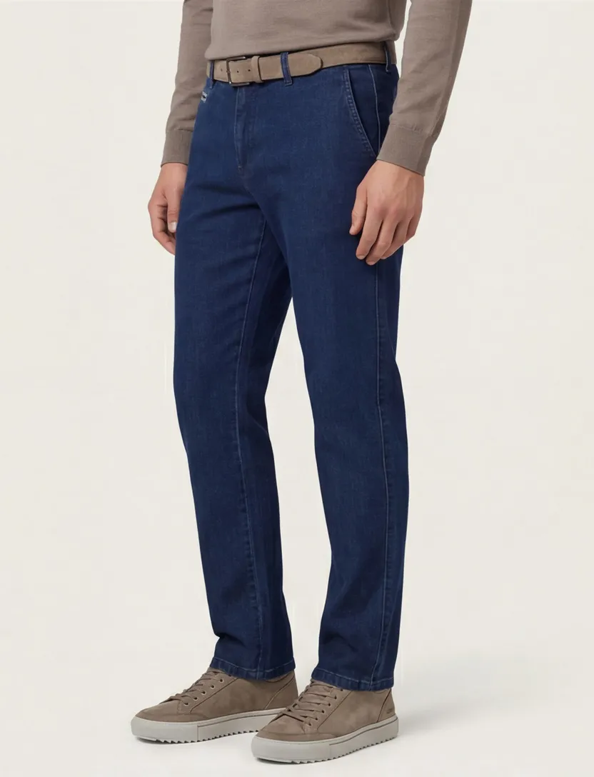Normale fit denim chino COM4 blauw