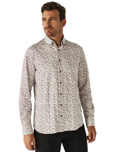 State of Art casual overhemd creme State of Art Regular Fit