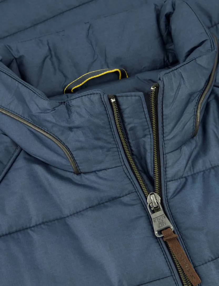 State of Art tussenjas donkerblauw effen gewatteerd