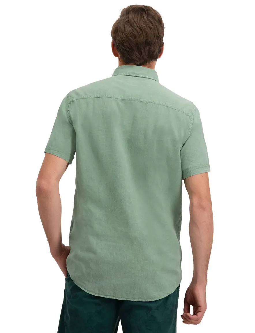 casual overhemd korte mouw groen State of Art Regular Fit